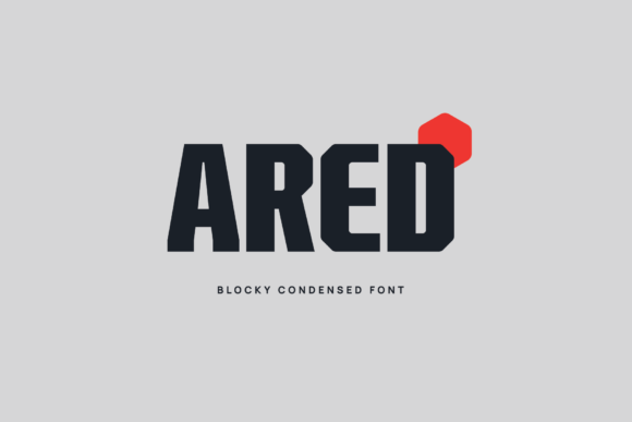 Ared: A Powerful Blocky Condensed Display Font