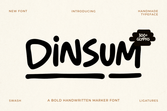 Dinsum: A Bold Handwritten Marker Font That Brings Designs to Life