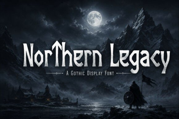 Northern Legacy: A Gothic Display Font for Epic Storytelling