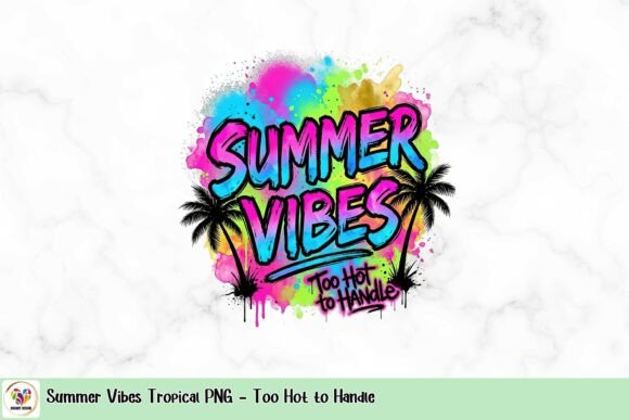 Summer Vibes Tropical PNG: A Bold Asset for Creative Projects